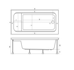 Shower Tuya 90x140 Dikdörtgen Oturmalı Küvet