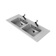 Turkuaz İbiza Etajerli Çift Gözlü Lavabo121 cm
