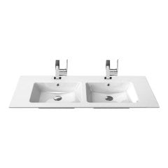 Turkuaz İbiza Etajerli Çift Gözlü Lavabo121 cm