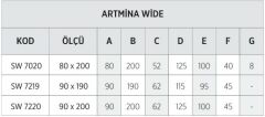 Shower Artmina Wide 80x200 Dikdörtgen Küvet