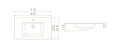 TURKUAZ | İBİZA ETAJERLİ LAVABO 81 CM