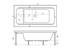 Shower Tahy 80x200 Dikdörtgen Oturmalı Küvet