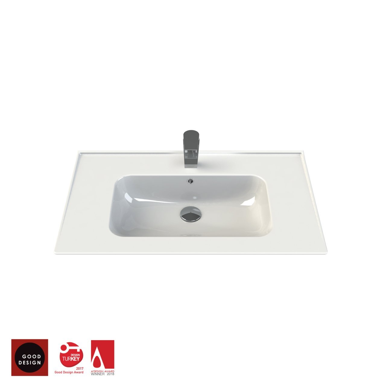 TURKUAZ | BLUE ETAJERLİ LAVABO 80x47 CM