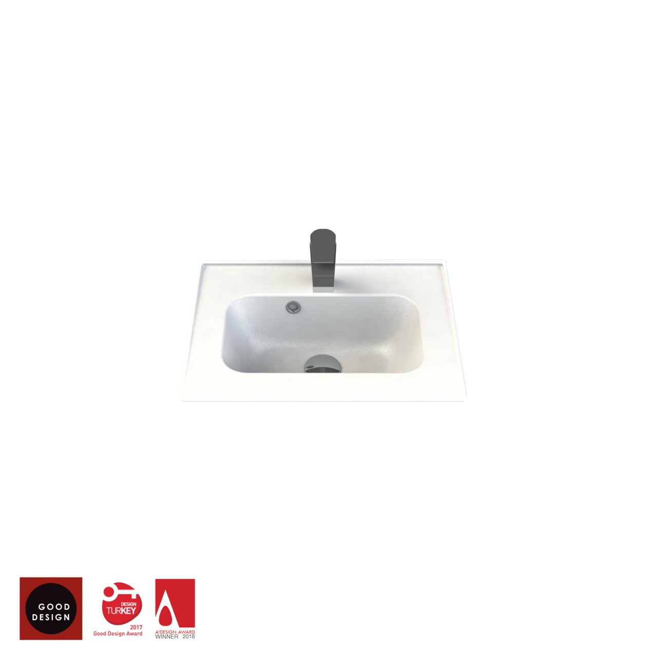TURKUAZ | BLUE ETAJERLİ LAVABO 50x36,5 CM
