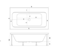 Shower Adrogos 100x200 Dikdörtgen Küvet