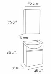 Fym Solo 45 cm Banyo Dolabı