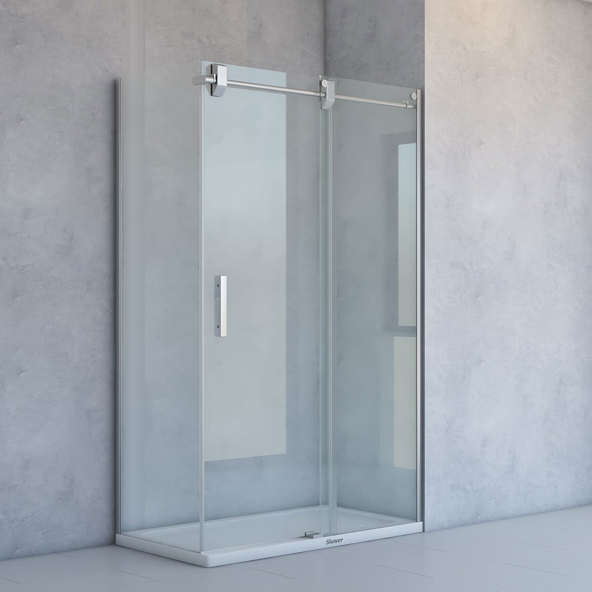Shower Nova 70x180 1 Sabit 1 Kayar Yan Panelli Tekne Üzeri Duş Kabini