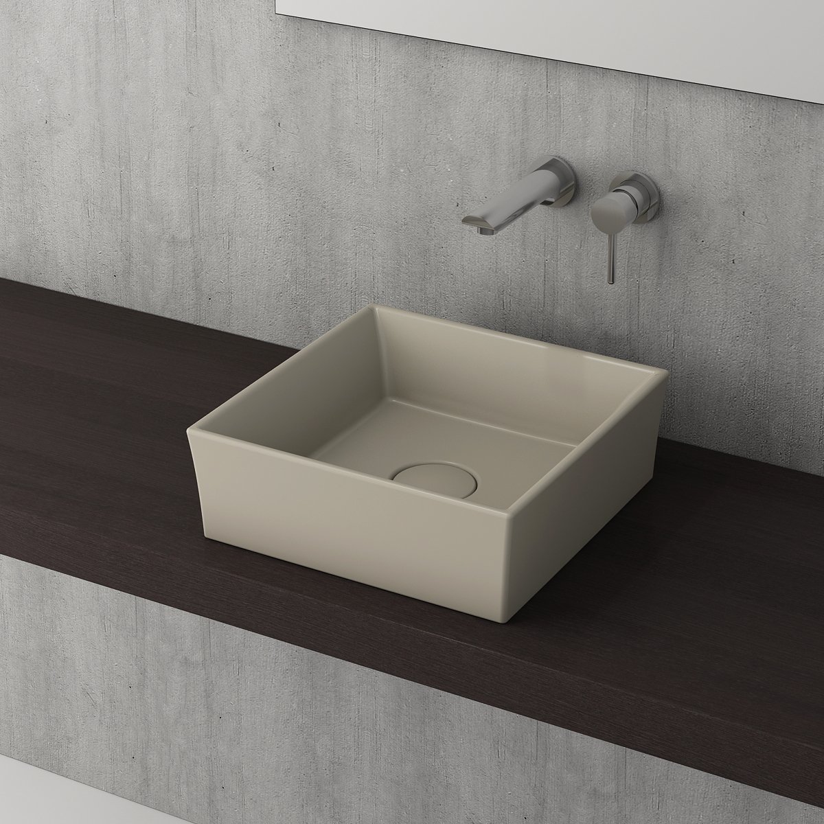 Bocchi | Vessel Çanak Lavabo 38*38 cm Mat Kaşmir