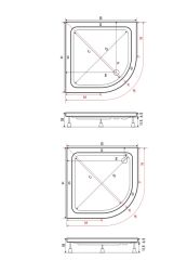 Shower 130x130 Oval Duş Teknesi (Panelli)