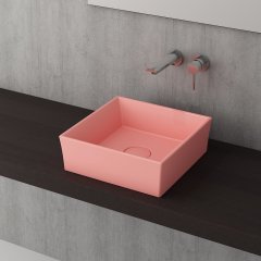 Bocchi | Vessel Çanak Lavabo 38*38 cm Mat Somon
