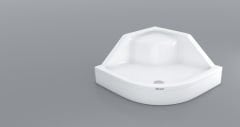 Shower Milet 100x100 Oval Oturmalı Duş Teknesi (Panelli)