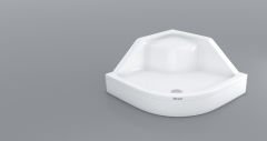 Shower Milet 110x110 Oval Oturmalı Duş Teknesi (Panelli)