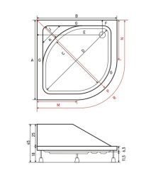 Shower Milet 110x110 Oval Oturmalı Duş Teknesi (Panelli)