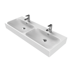 TURKUAZ | PİNTO ETAJERLİ LAVABO 120 CM (ÇİFT HAZNELİ)