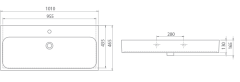 TURKUAZ | PİNTO ETAJERLİ LAVABO 100 CM