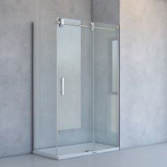 Shower Nova 80x120 1 Sabit 1 Kayar Yan Panelli Tekne Üzeri Duş Kabini