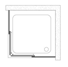 Shower Neptün 90x90 2 Sabit 2 Çalışır Kare Tekne Üzeri Kabin