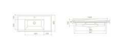 TURKUAZ | KAPADOKYA ETAJERLİ LAVABO 100 CM