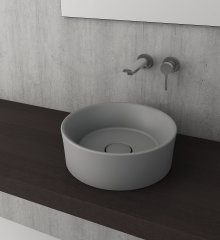 Bocchi | Vessel Oval Çanak Lavabo 38 cm Mat Gri