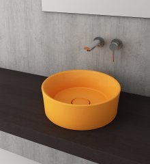 Bocchi | Vessel Oval Çanak Lavabo 38 cm Parlak Mandalina Sarısı