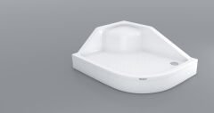 Shower 80x110 Puno Asimetrik Oval Duş Teknesi (Panelli)