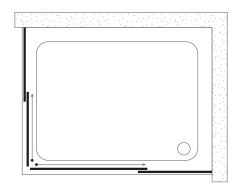 Shower Neptün 90x110 2 Sabit 2 Çalışır Dikdörtgen Tekne Üzeri Kabin