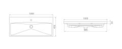 TURKUAZ | ELITE ETAJERLİ LAVABO 90 CM