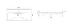 TURKUAZ | ELITE ETAJERLİ LAVABO 80 CM