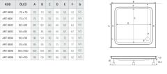 Shower 85x85 Carisma Kare Duş Teknesi (Panelli)