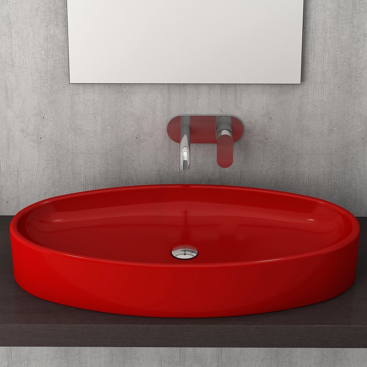 Bocchi | Vessel Çanak Lavabo 85 cm Parlak Kırmızı