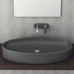 Bocchi | Vessel Çanak Lavabo 85 cm Mat Antrasit