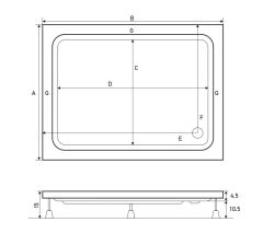 Shower 70x140 Dikdörtgen Duş Teknesi (Panelli)