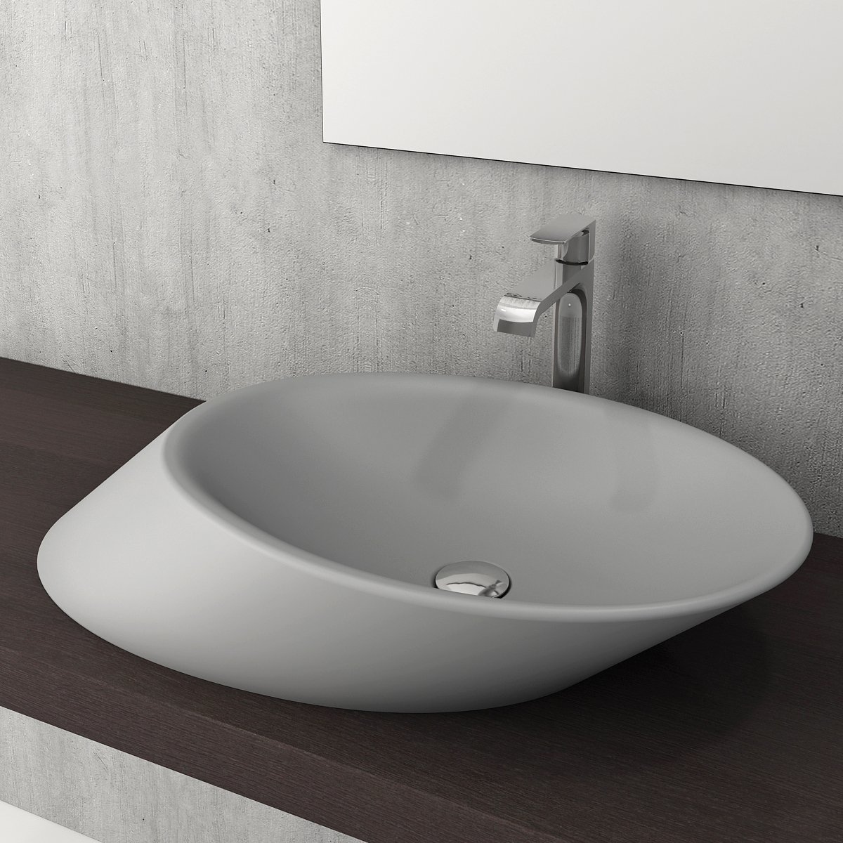 Bocchi | Vessel Çanak Lavabo 70 cm Mat Gri