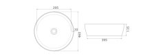 TURKUAZ | ONE TEZGAH ÜSTÜ LAVABO Ø46 cm