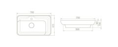 TURKUAZ | LAL 70 CM TEZGAH ÜSTÜ LAVABO
