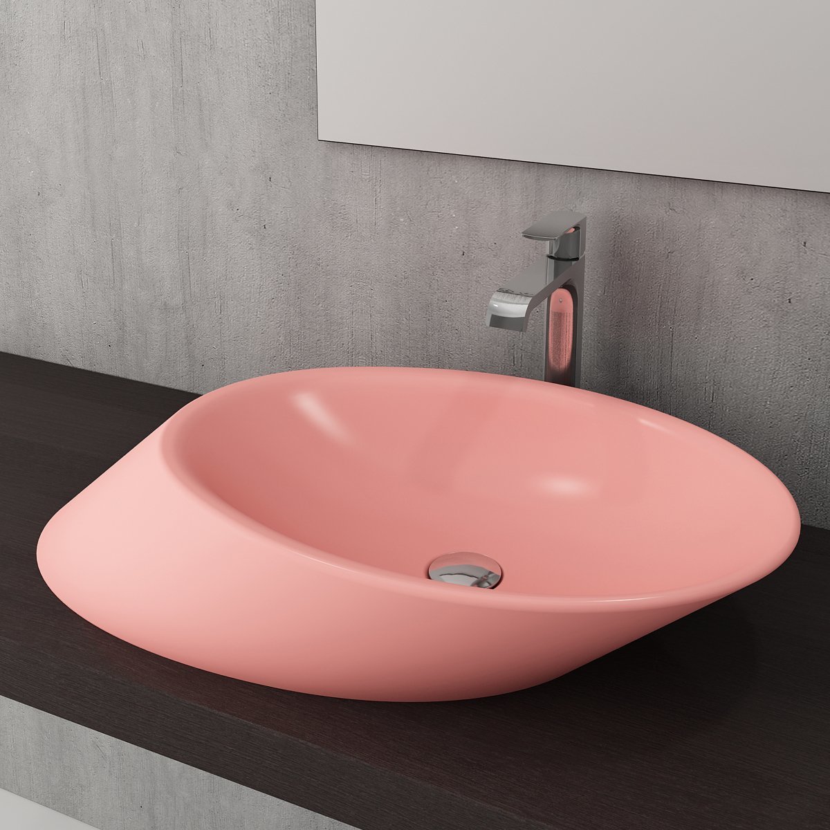 Bocchi | Vessel Çanak Lavabo 70 cm Mat Somon