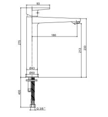 E.C.A. | DALIA YÜKSEK TİP LAVABO BATARYASI