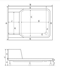 Shower 70x120 Nuva Oturmalı Duş Teknesi (Panelli)