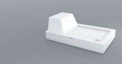 Shower 70x160 Nuva Oturmalı Duş Teknesi (Panelli)