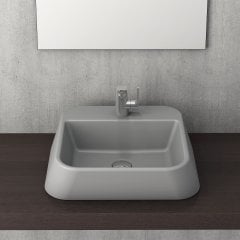 Bocchi | Firenze Çanak Lavabo 50*42 cm Mat Gri