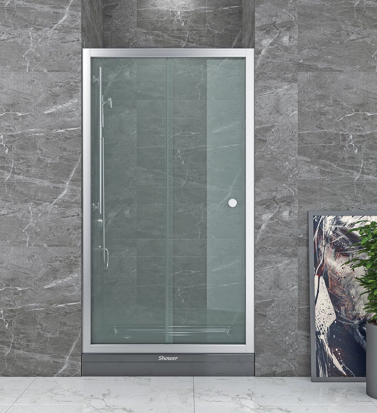 Shower Neptün 150 cm İki Duvar Arası 1 Sabit 1 Çalışır Tekne Üzeri Kabin