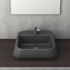 Bocchi | Firenze Çanak Lavabo 50*42 cm Mat Antrasit