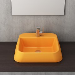 Bocchi | Firenze Çanak Lavabo 50*42 cm Parlak Mandalina Sarı