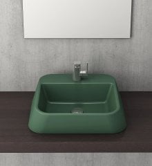 Bocchi | Firenze Çanak Lavabo 50*42 cm Mat Yeşil