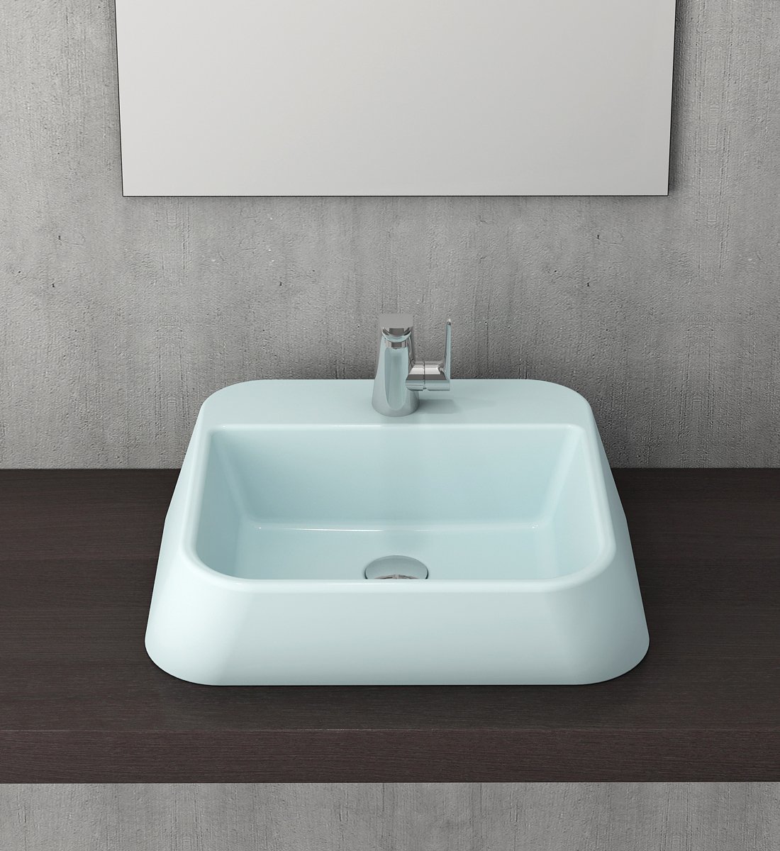 Bocchi | Firenze Çanak Lavabo 50*42 cm Mat Buz Mavi