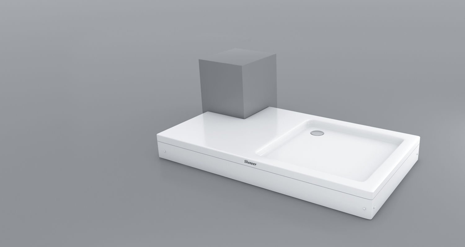 Shower 80x140 Beam Özel Kesim Duş Teknesi (Panelli)