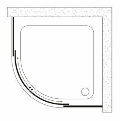 Shower Satürn 95x95 2 Sabit 2 Çalışır Oval Tekne Üzeri Kabin