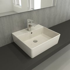 Bocchi | Milano 50 cm Lavabo Parlak Bisküvi