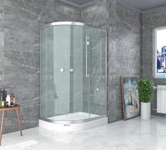 Shower Satürn 70x100 2 Sabit 2 Çalışır Asimetrik Tekne Üzeri Kabin