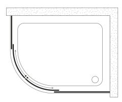 Shower Satürn 70x100 2 Sabit 2 Çalışır Asimetrik Tekne Üzeri Kabin